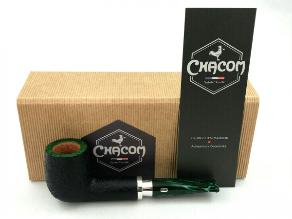 Chacom Pfeife Skipper 703 grün - schwarz sandgestrahlt 9mm Filter